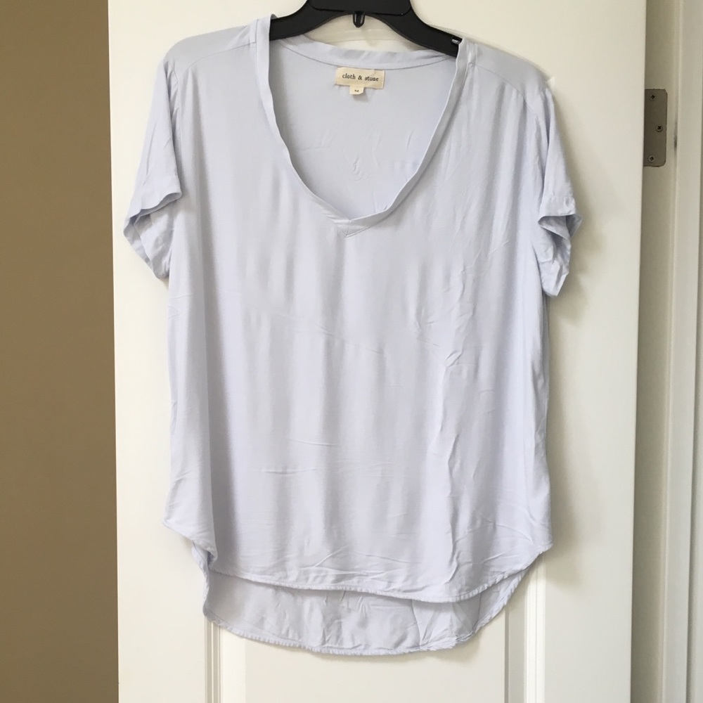 Cloth & stone light blue blouse medium